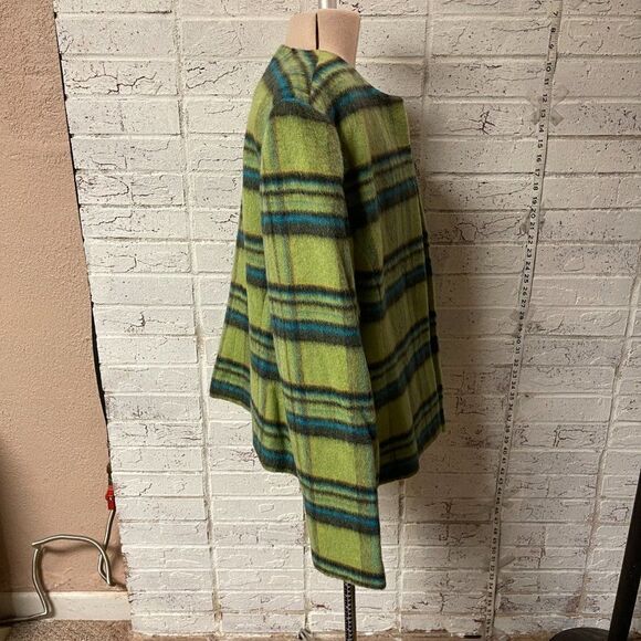 Vintage 90s nouveaux green fuzzy clueless Wool Mohair  Plus size 16 - Picture 4 of 10